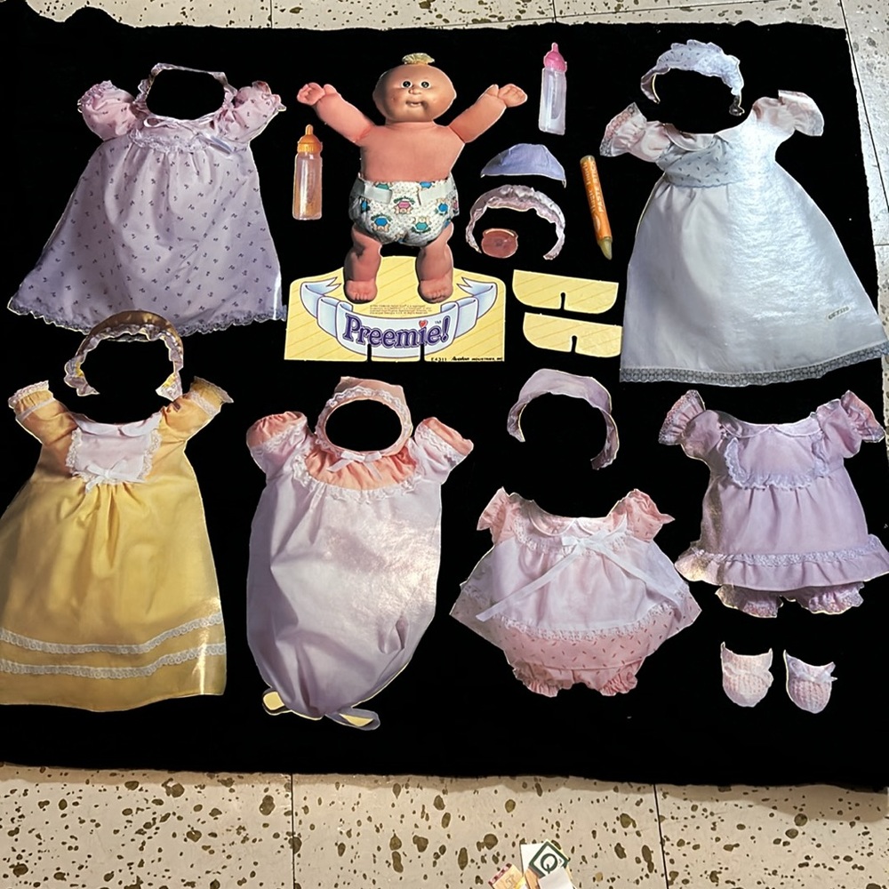 Cabbage Patch Kids Preemie Paper Doll vintage - Picture 3 of 7